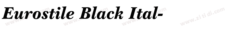 Eurostile Black Ital字体转换